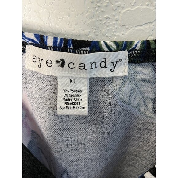 BB Dakota Eye Candy Floral Romper Sz XL Poly & Spandex - Picture 8 of 8